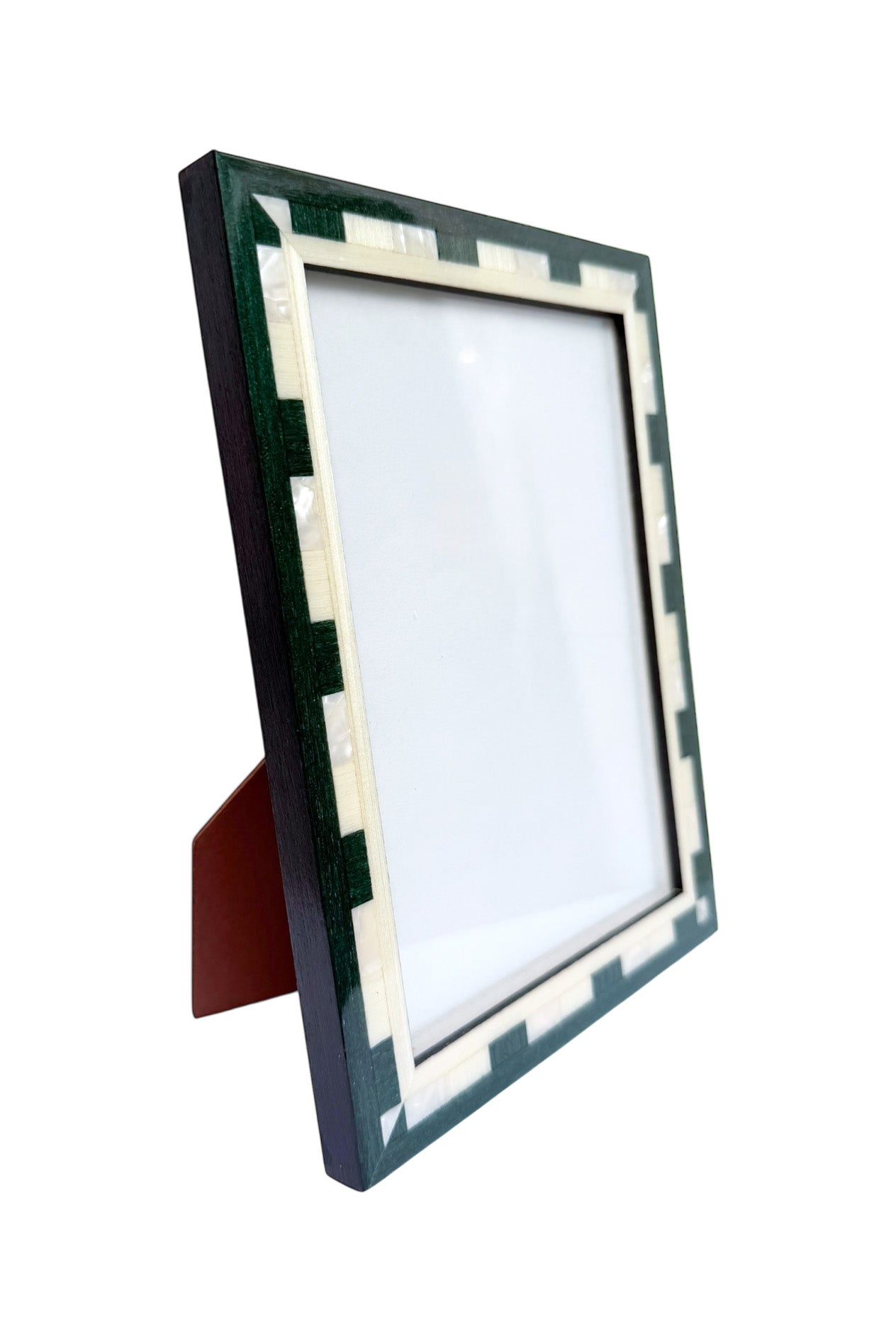 Photo Frame Green & White Squares | Choose Size