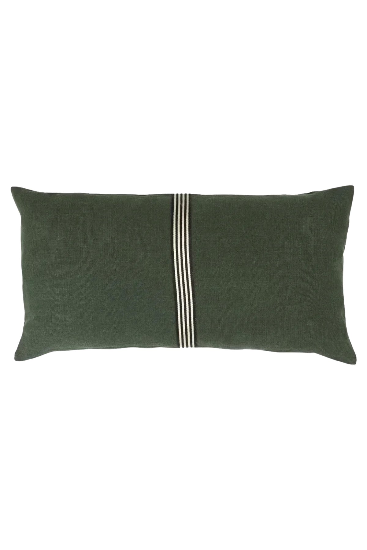 Cushion | Racing Green With Thin Stripes