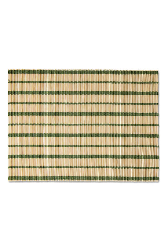 Bamboo Placemat | Green Stripes