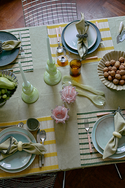 Bamboo Placemat | Lemon Stripes