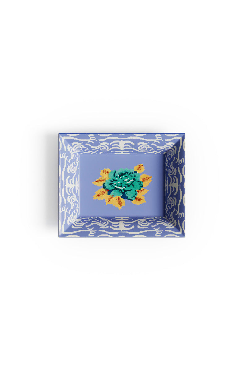 Porcelain Tray - Indian Tiger Pervinch