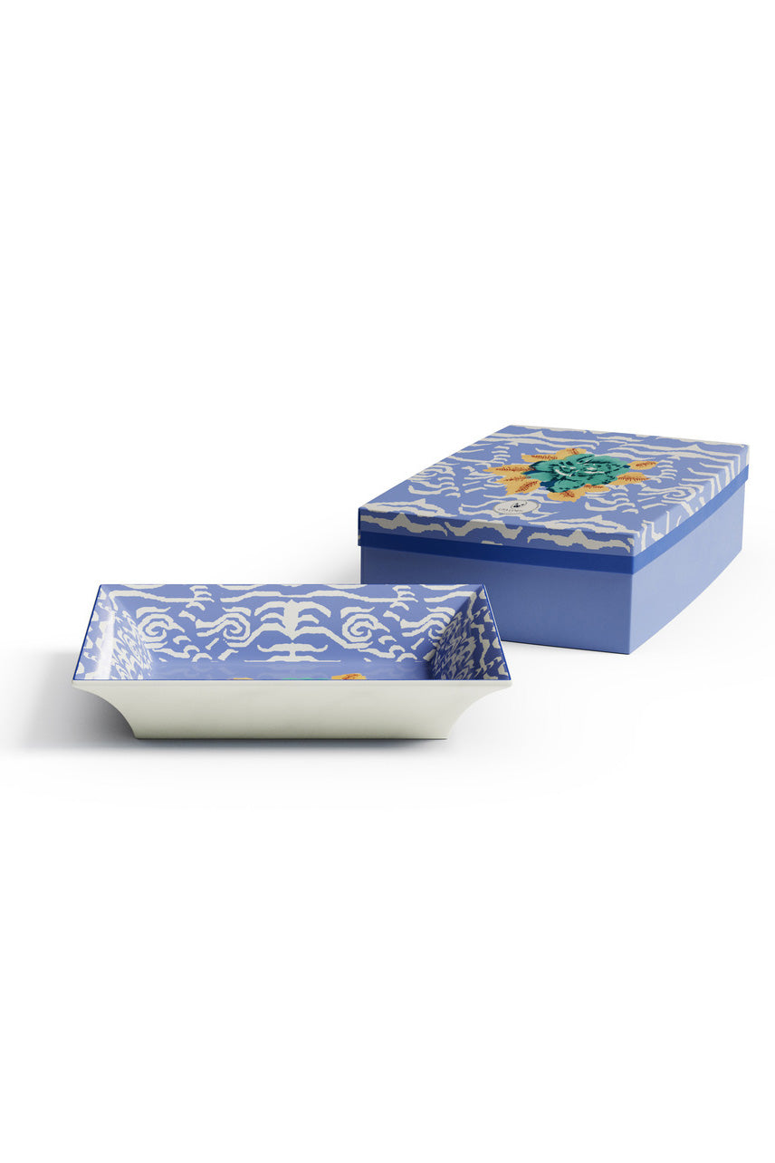 Porcelain Tray - Indian Tiger Pervinch