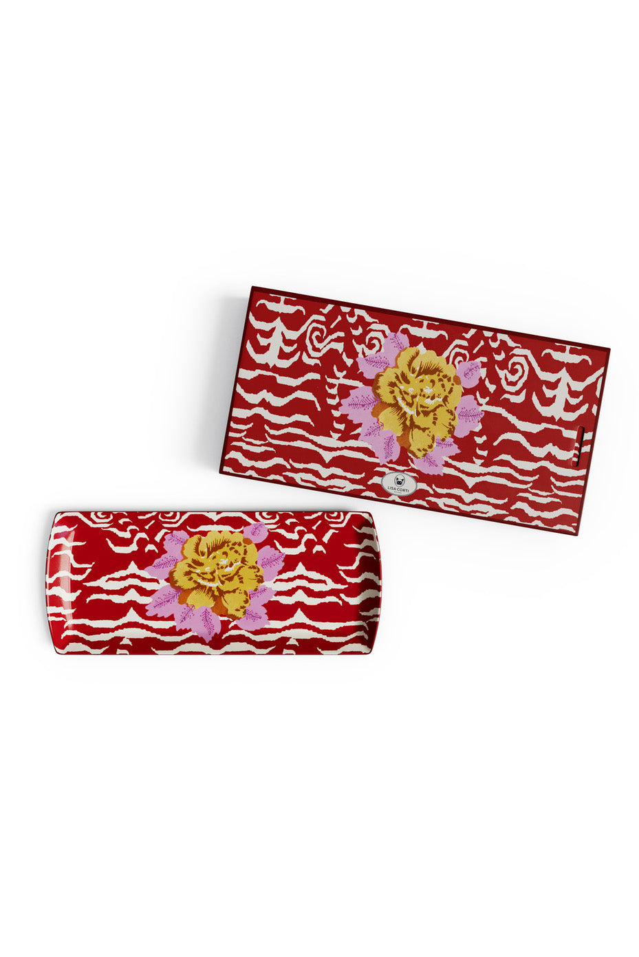 Porcelain Platter - Indian Tiger Red