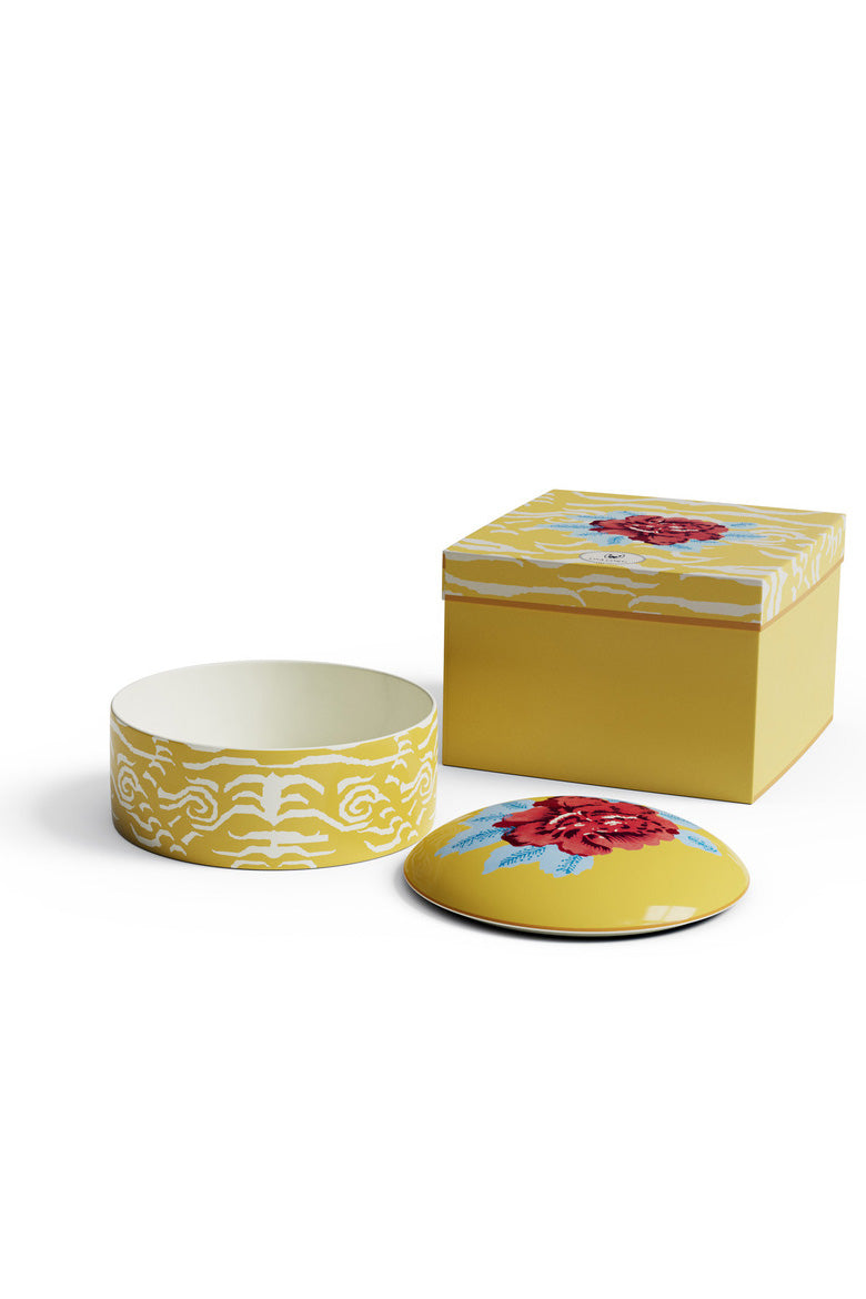 Porcelain Box - Indian Tiger Gold