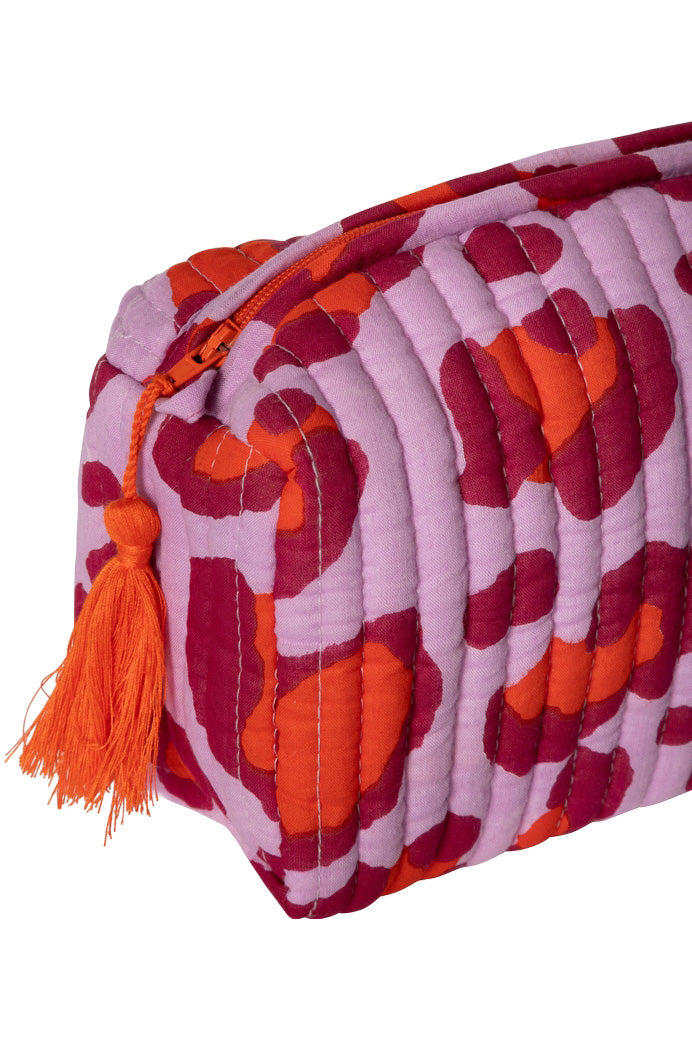 Pouch, Animal Print Violet & Red, M
