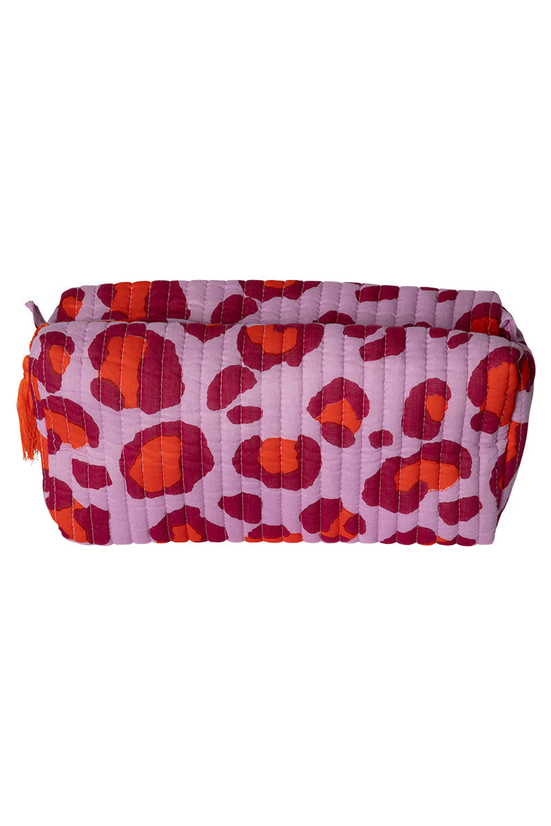 Pouch, Animal Print Violet & Red, L