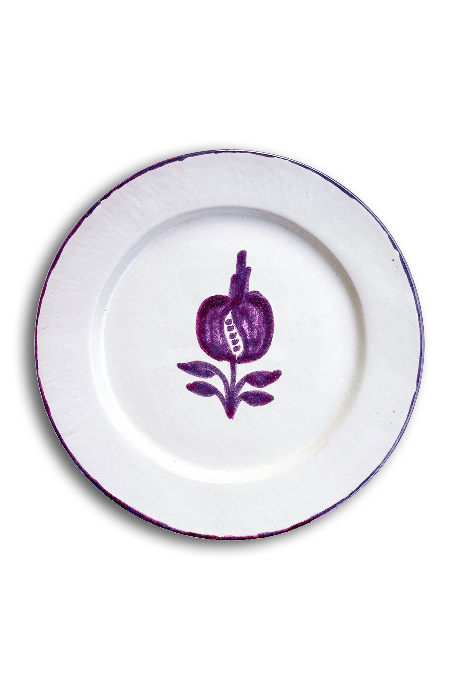 Ceramic Plates & Serving Dishes, Simple Purple Pomegranate