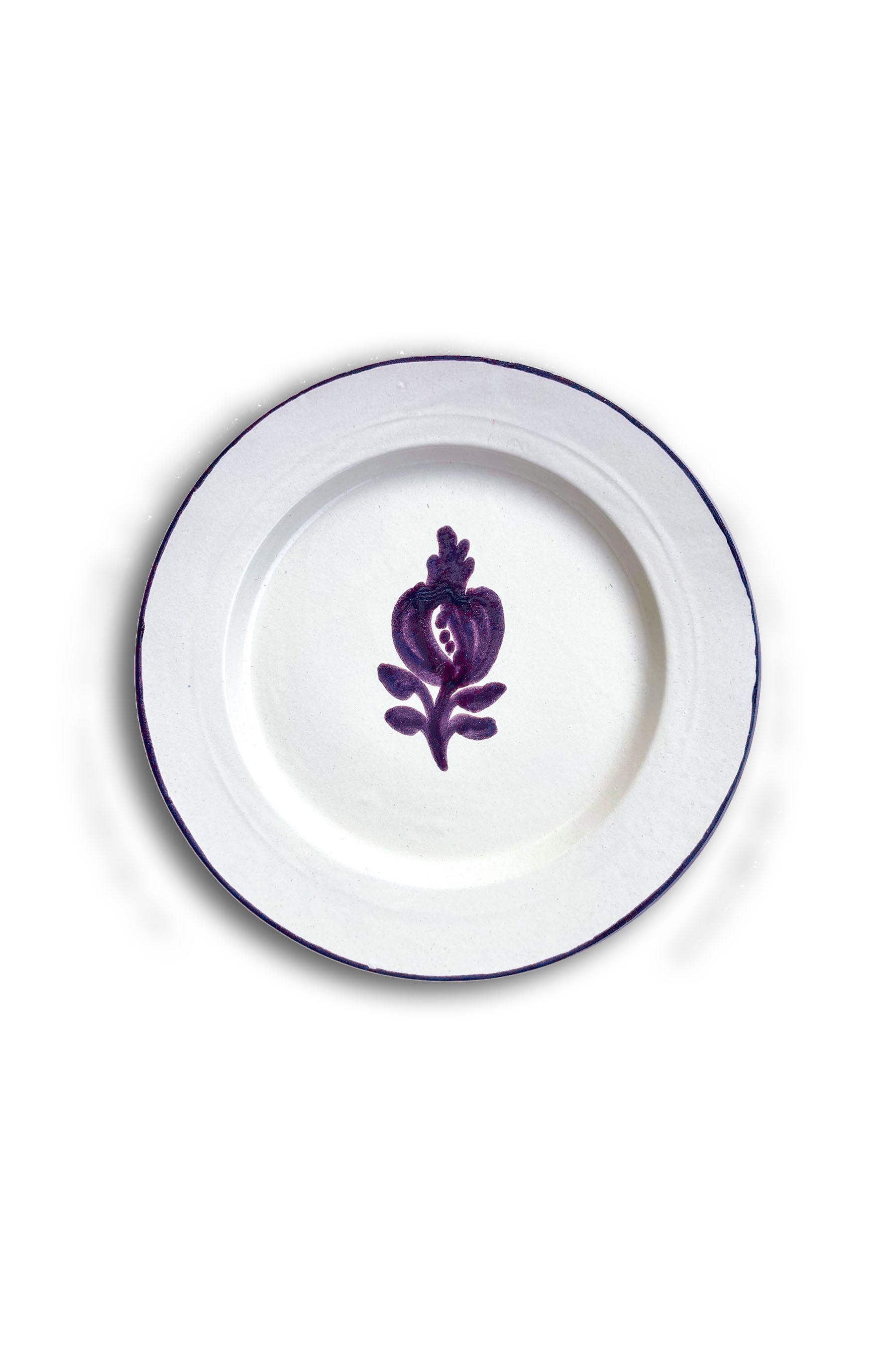 Ceramic Plates & Serving Dishes, Simple Purple Pomegranate