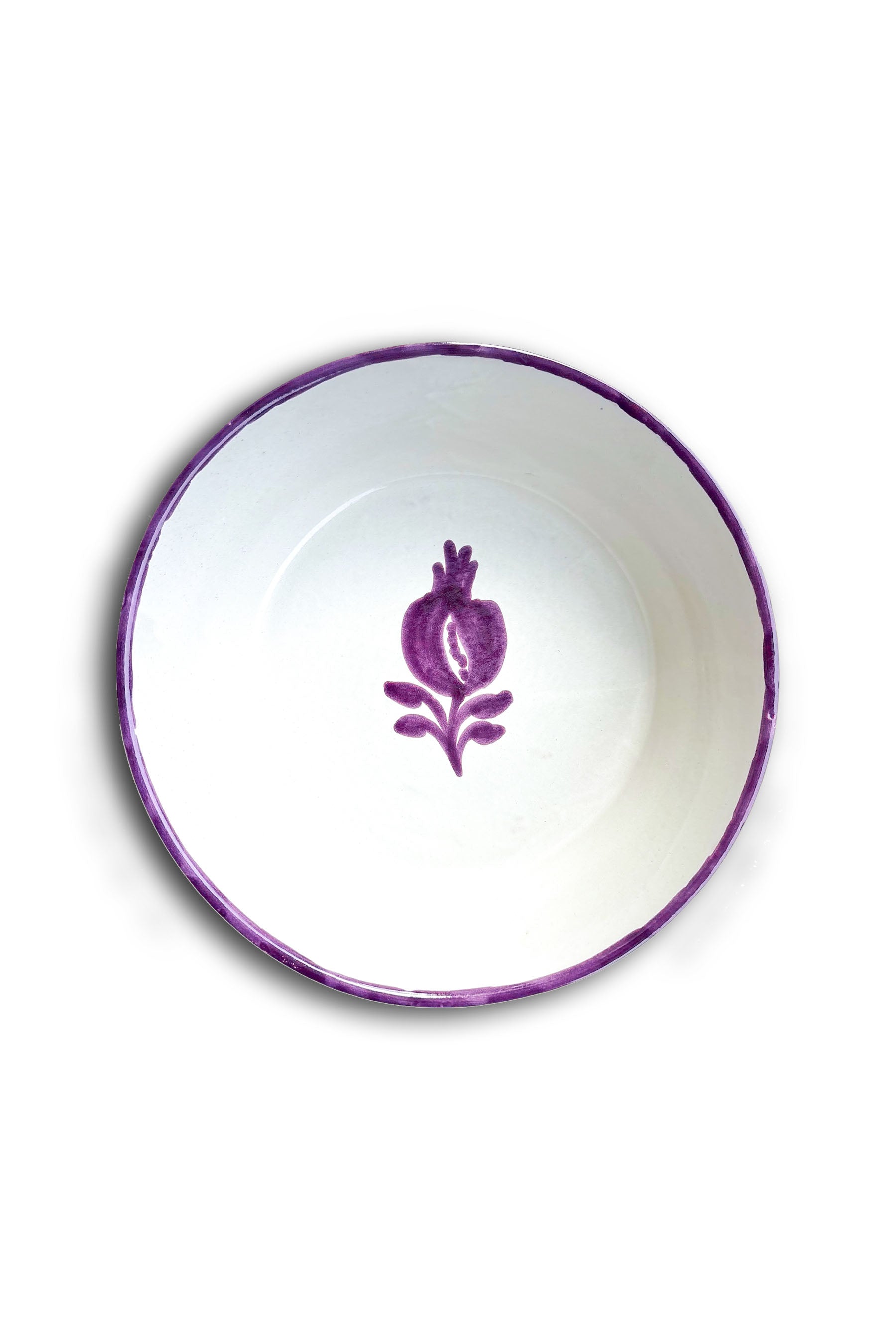 Ceramic Plates & Serving Dishes, Simple Purple Pomegranate