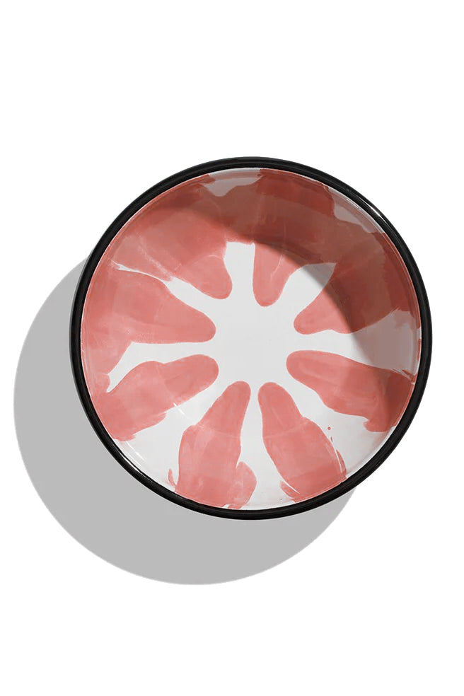 Enamel salad bowl, pink