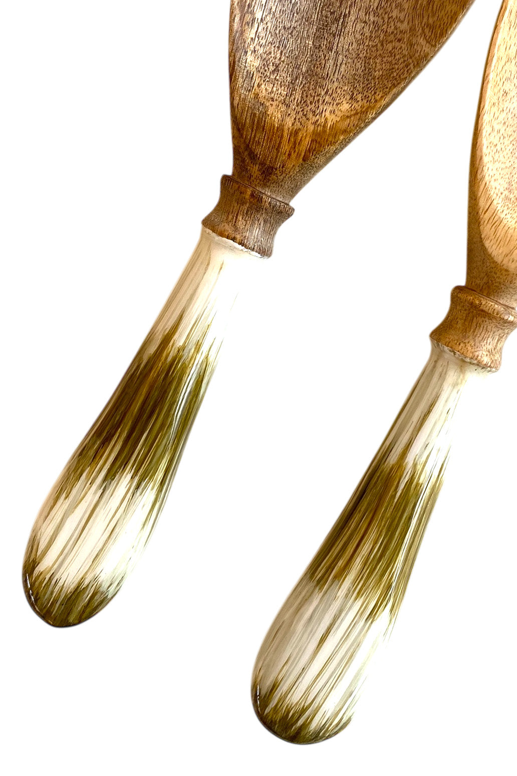 Salad server | Mango wood & beige