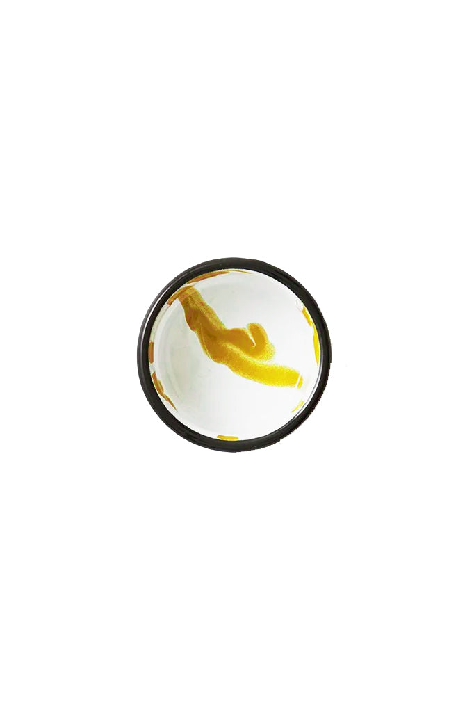 Enamel sauce bowl, yellow