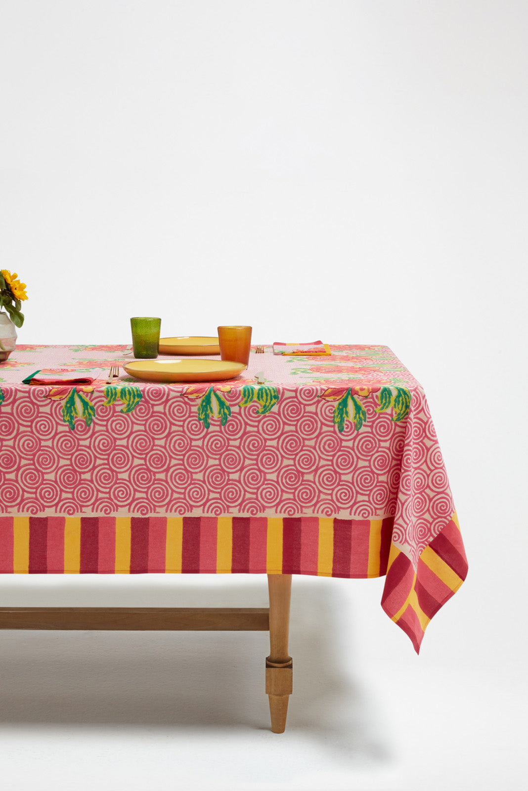Table cloth, Camelia pink