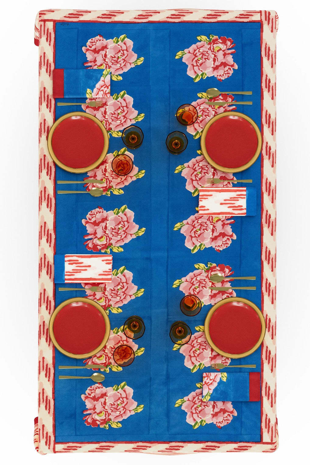 Table cloth, Nina rose blue