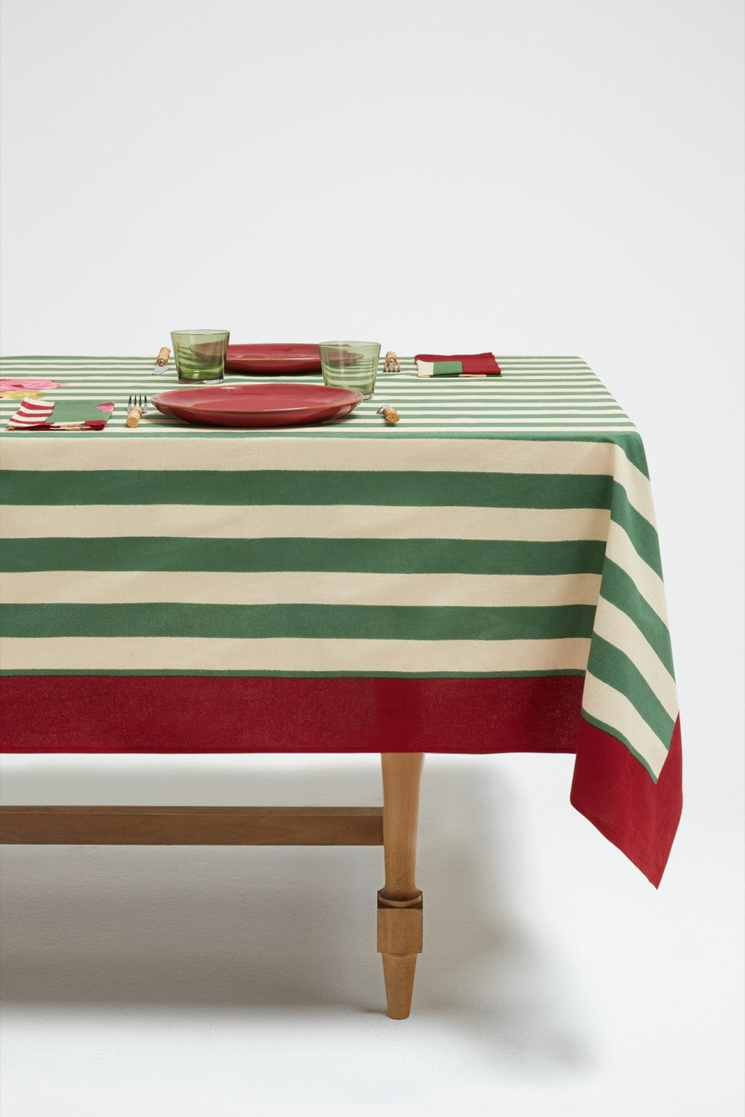 Table cloth, Nizam stripes green