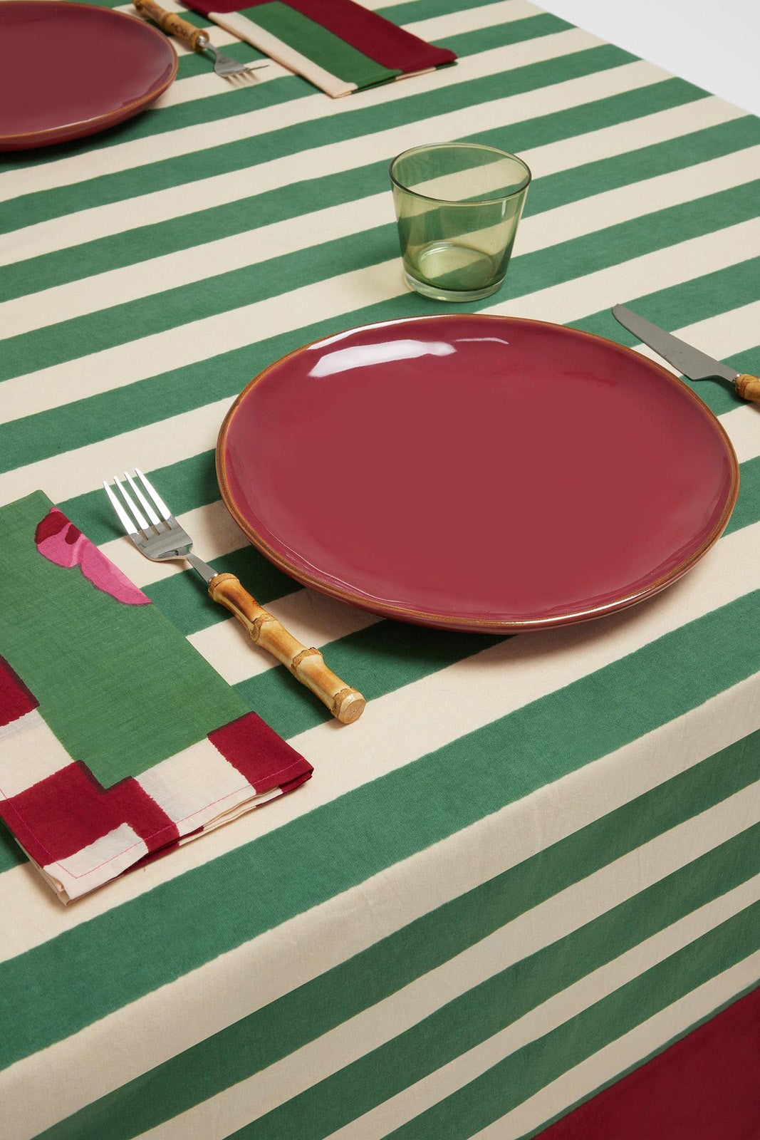 Table cloth, Nizam stripes green