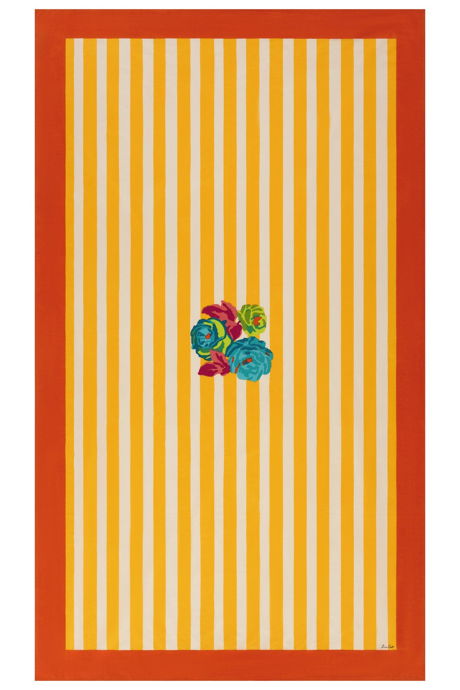 Table cloth, Stripes sun yellow