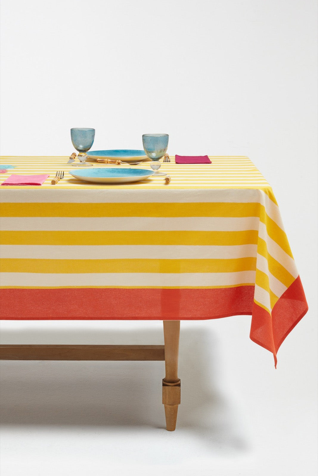 Table cloth, Stripes sun yellow