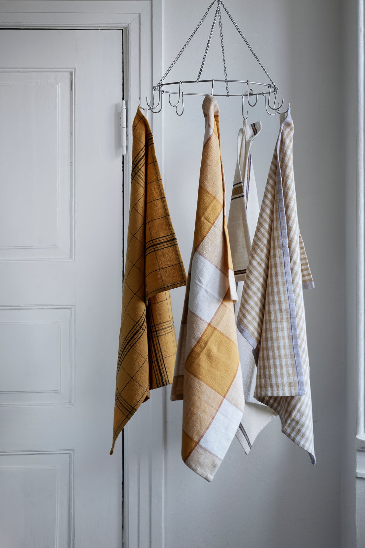 Kitchen towel, yellow checked