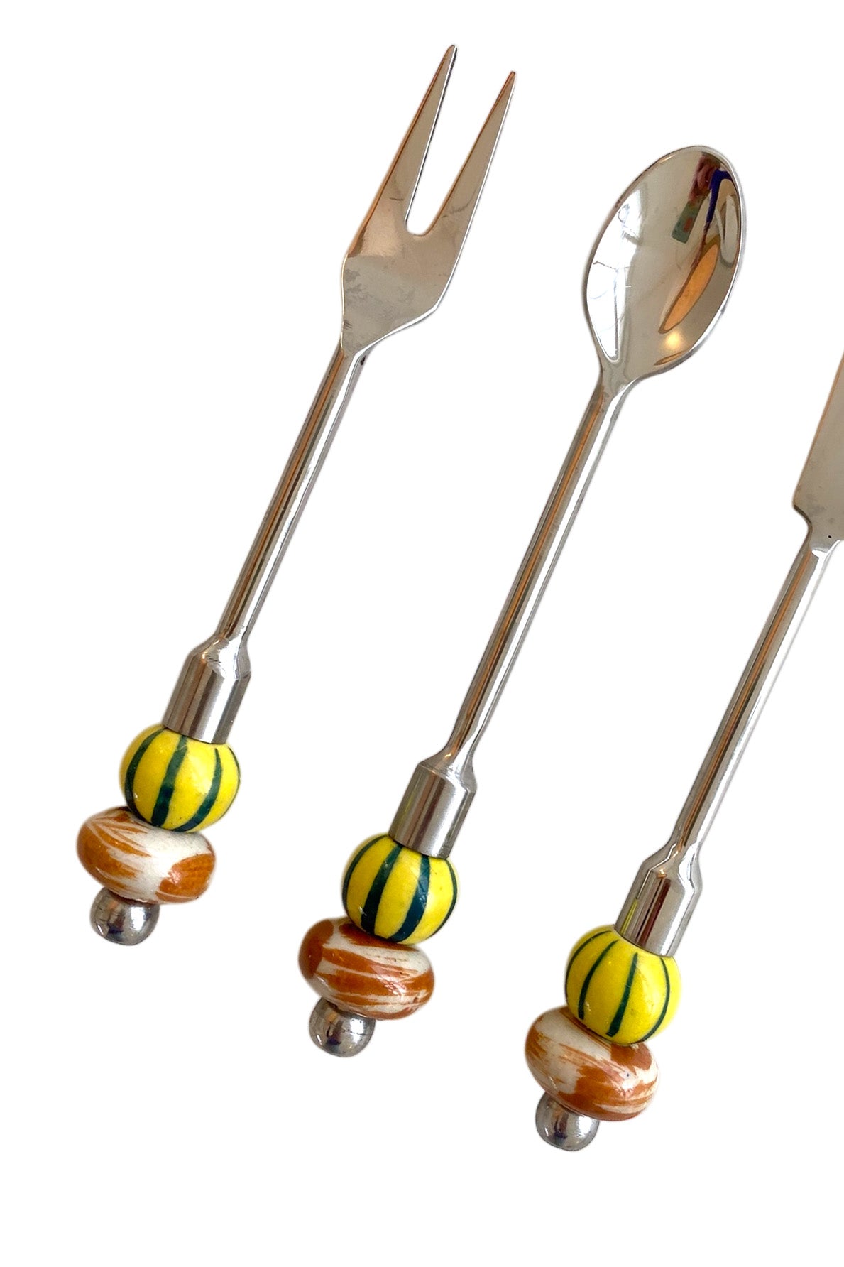Tapas cutlery, multicolor stones