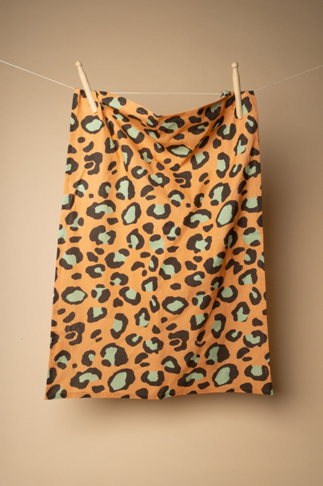 Tea Towel, Animal Print, Peach