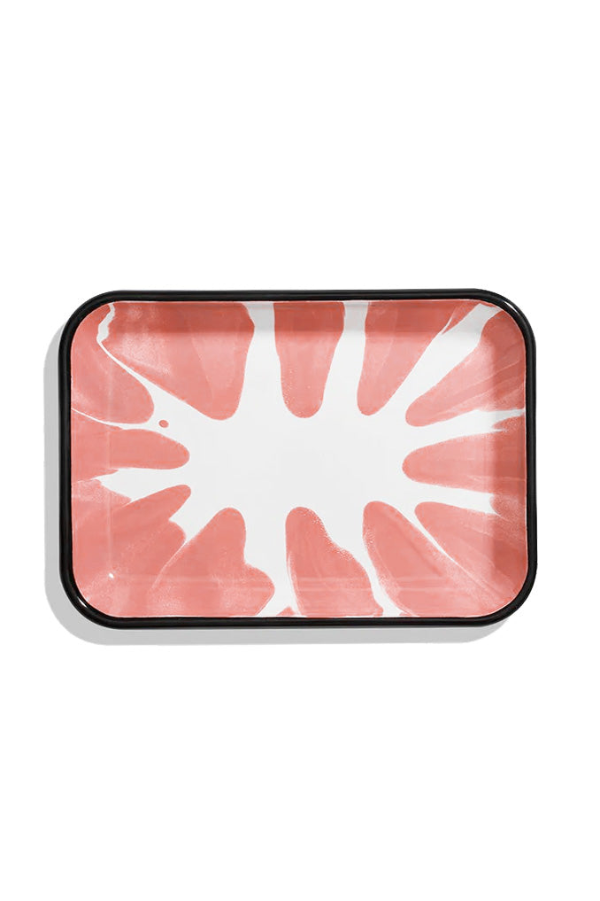 Enamel tray, pink