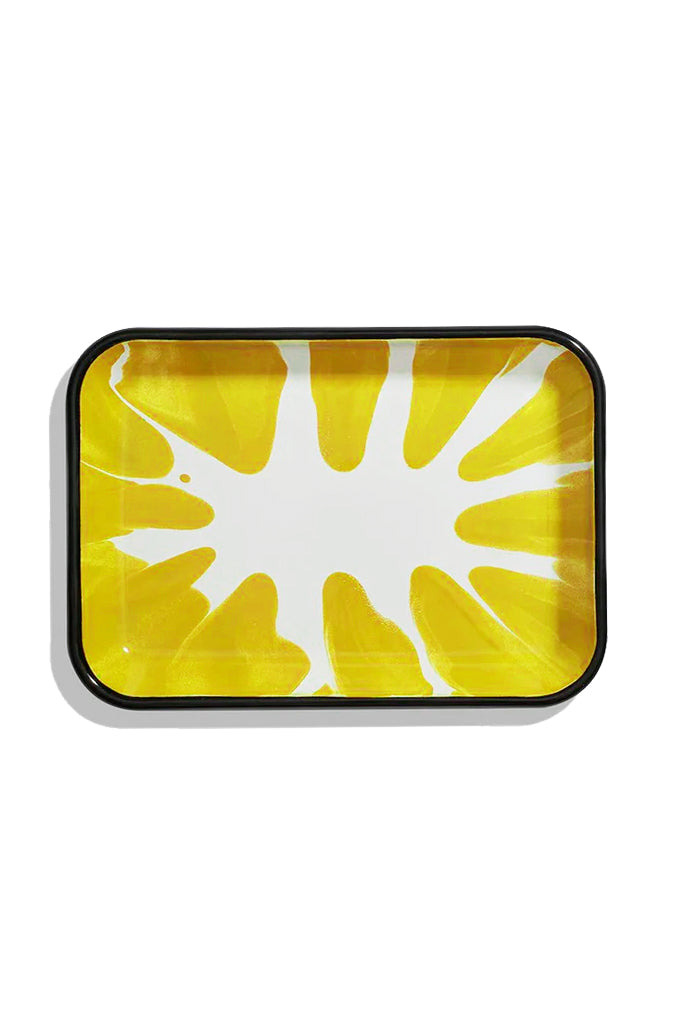 Enamel tray, yellow
