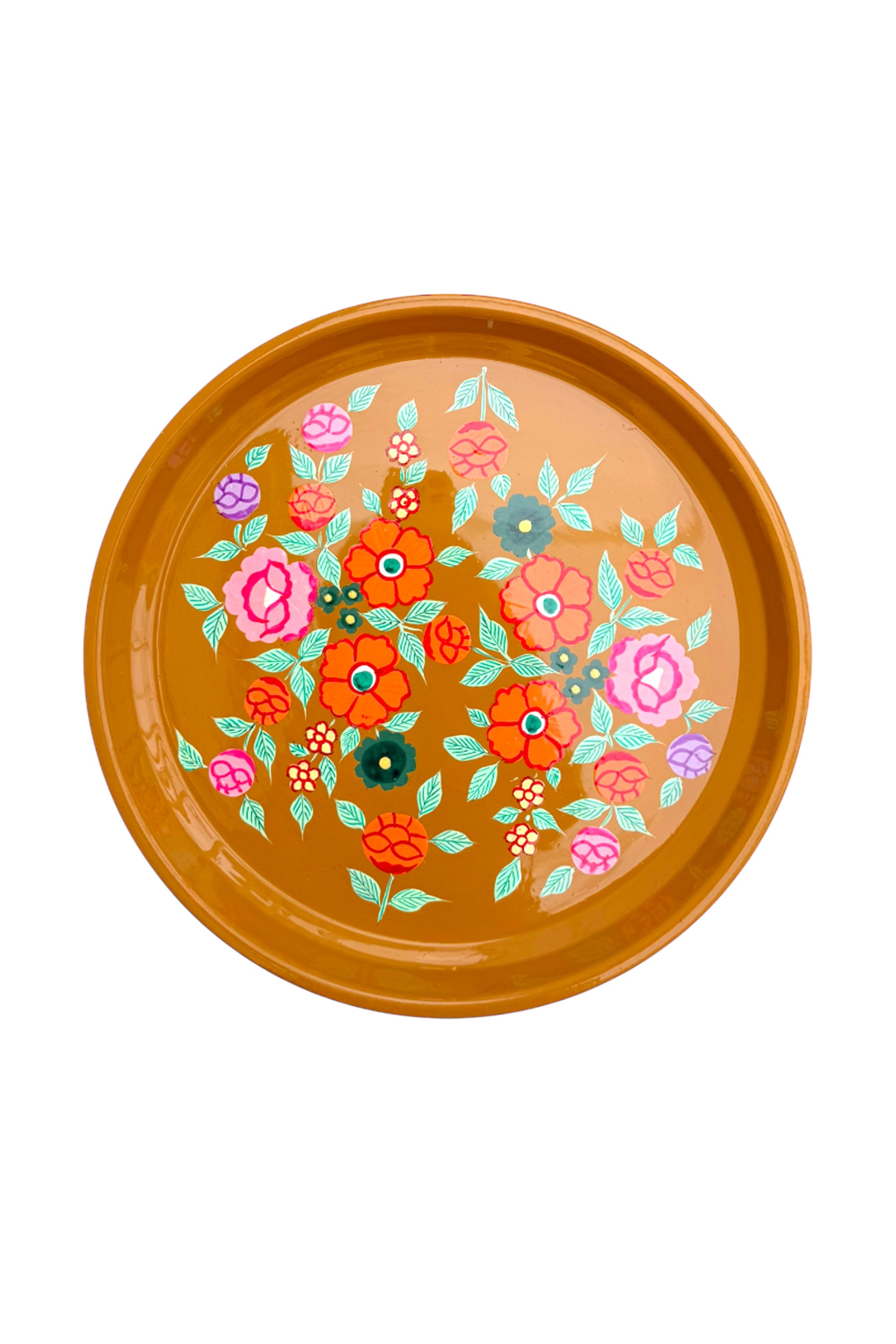 Tray | Mustard with Flowers
