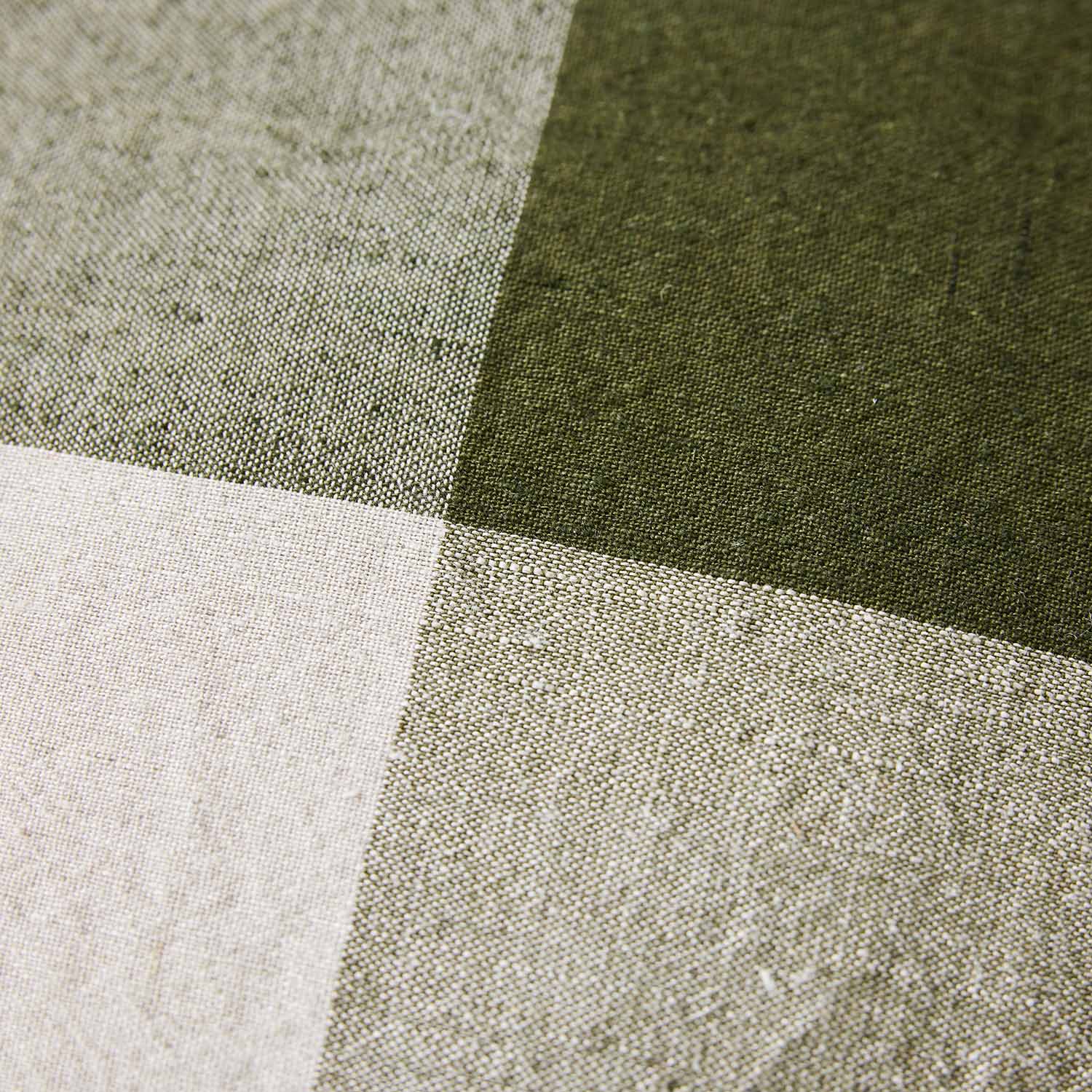 Cushion woven green checkered