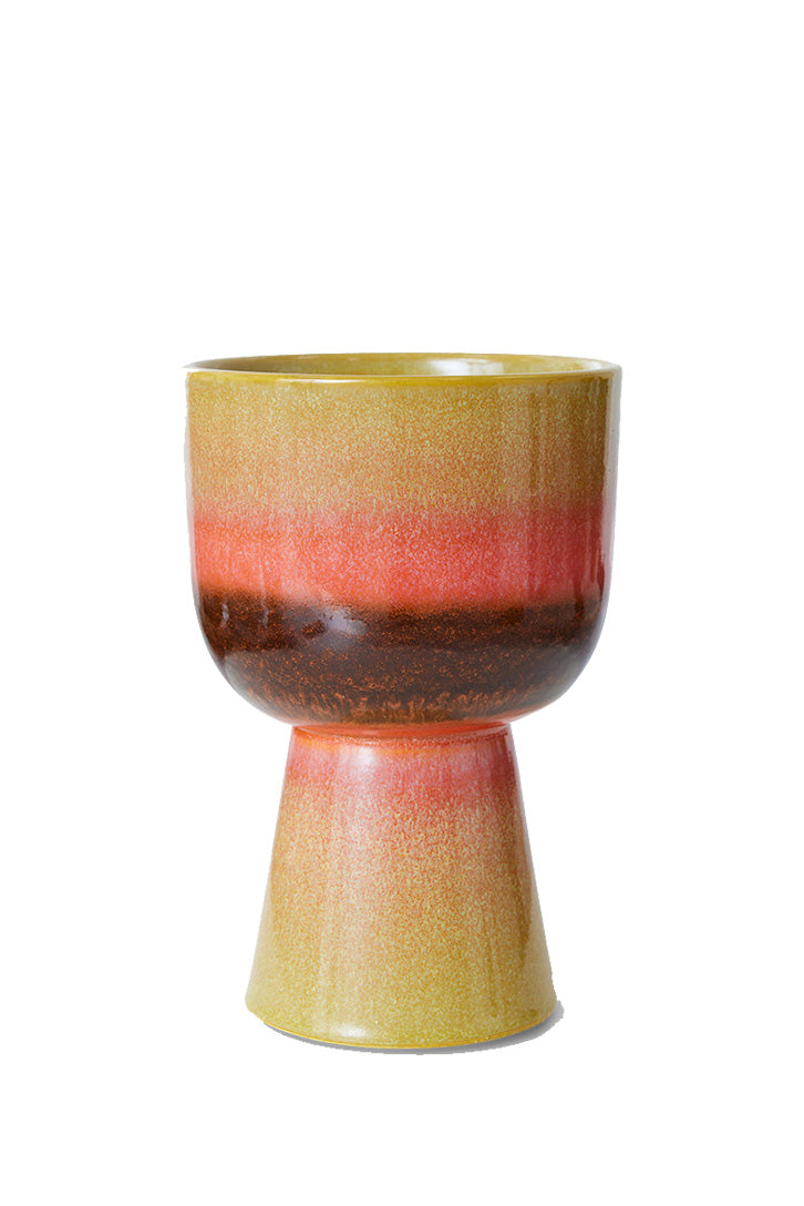 Retro flower pot | lime green