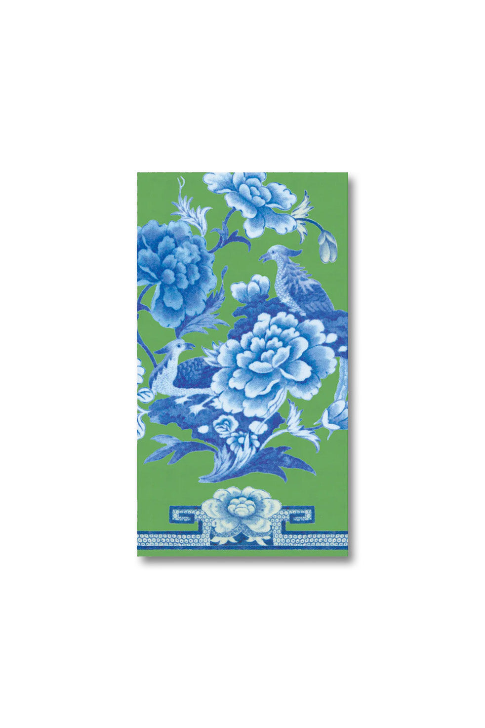 Paper napkins, Green & blue flowers