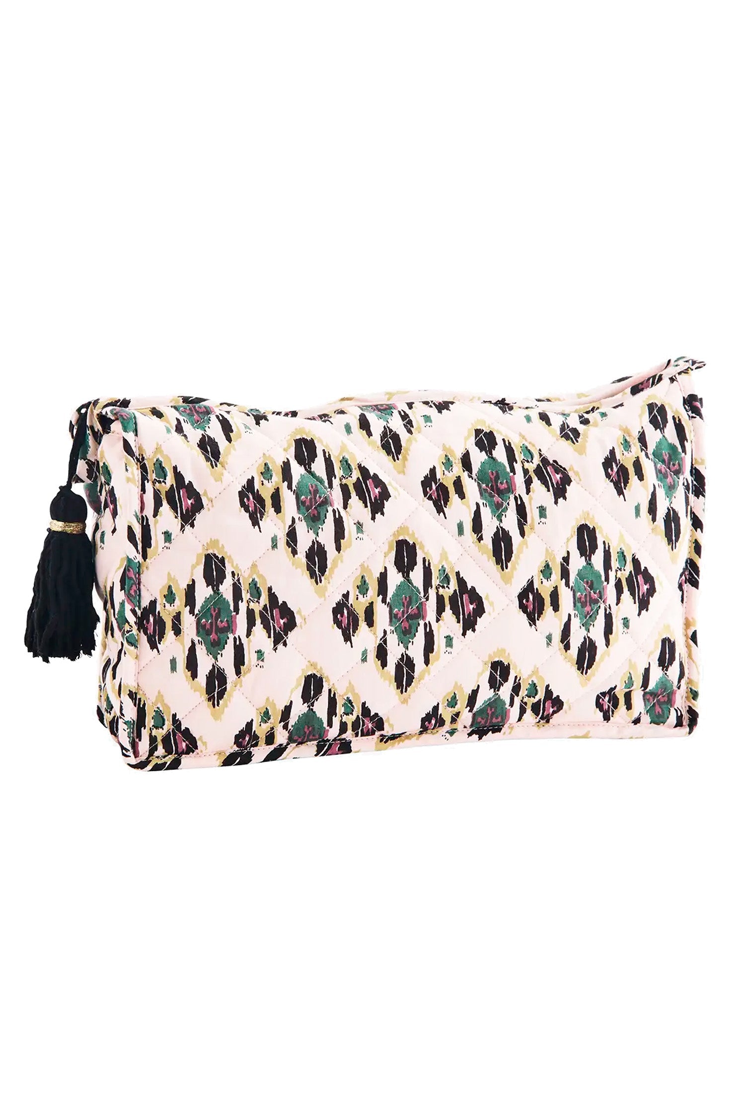 Pouch light pink indian print "L"