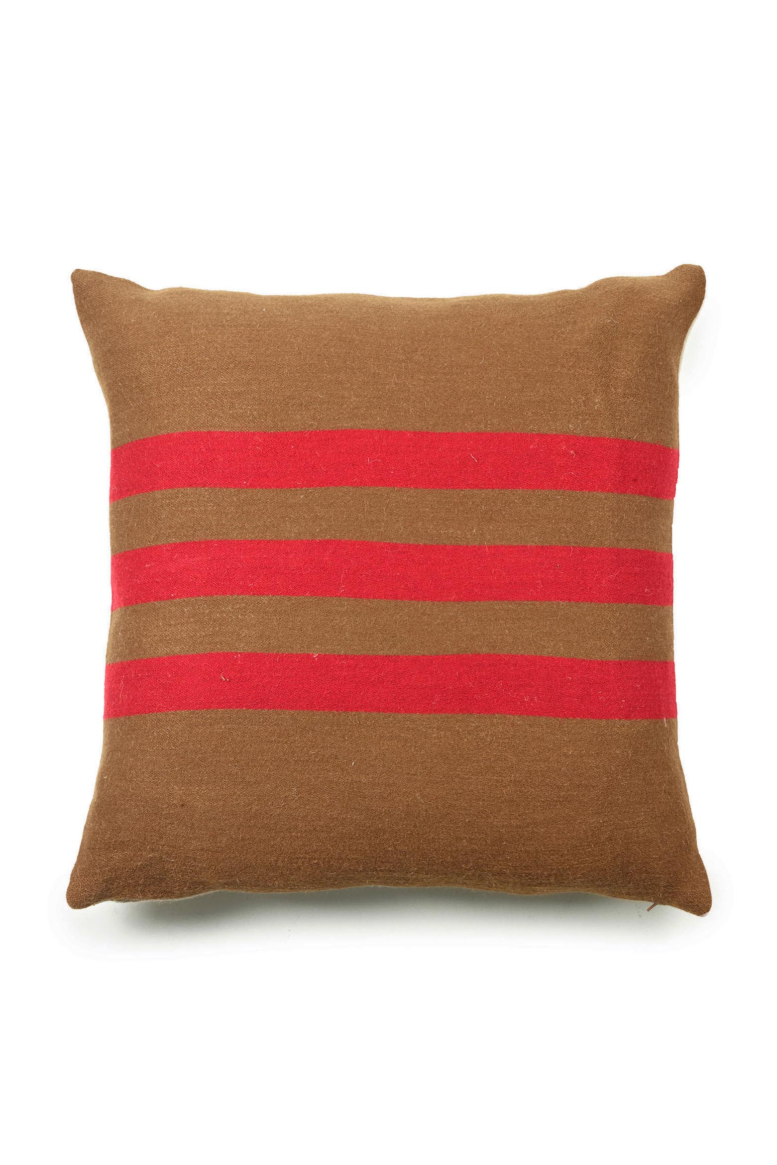 Cushion Brown & Red Stripes