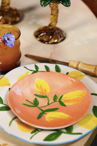 Plate lemon, Pink