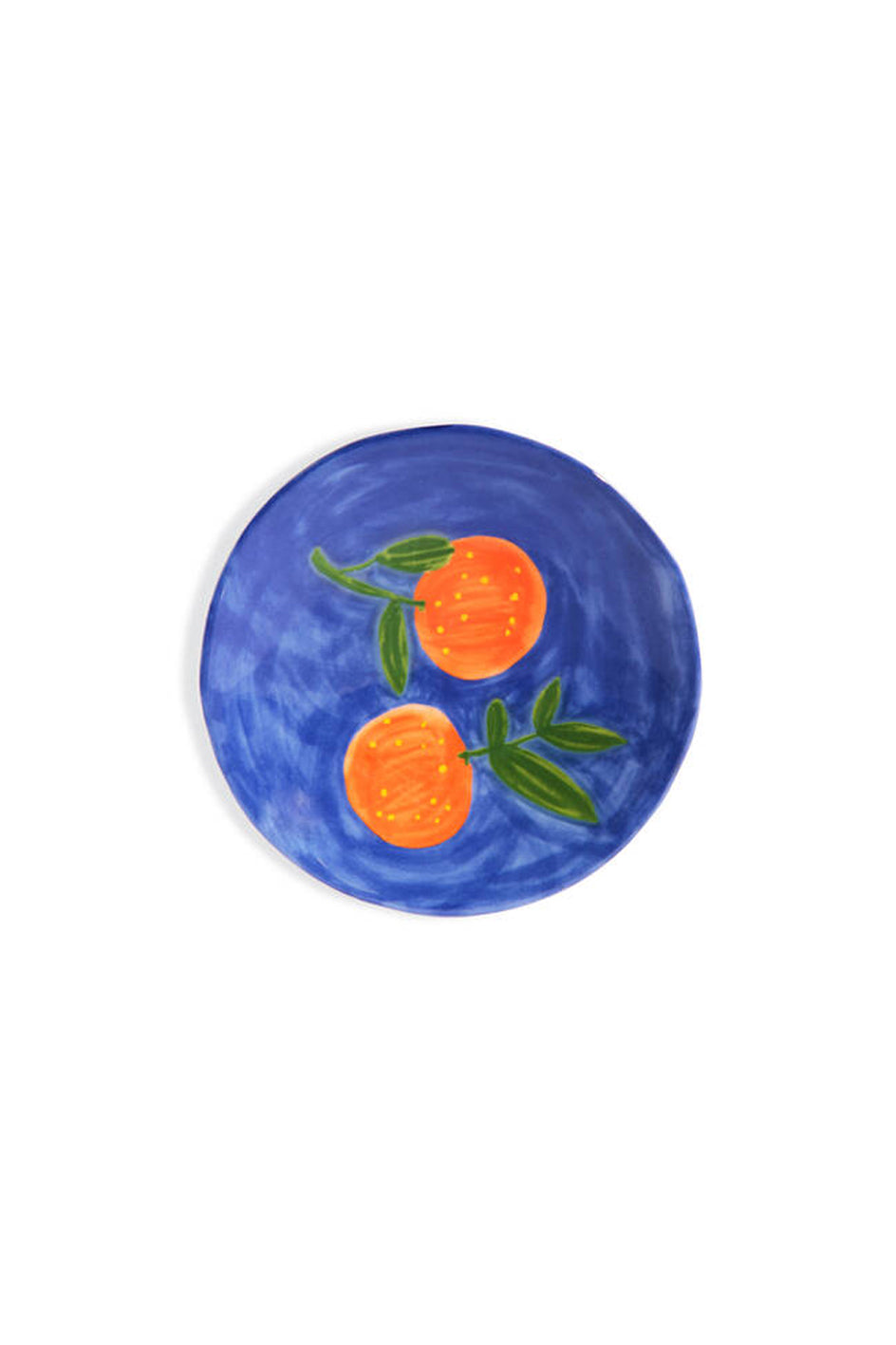 Plate orange, Orange & Blue