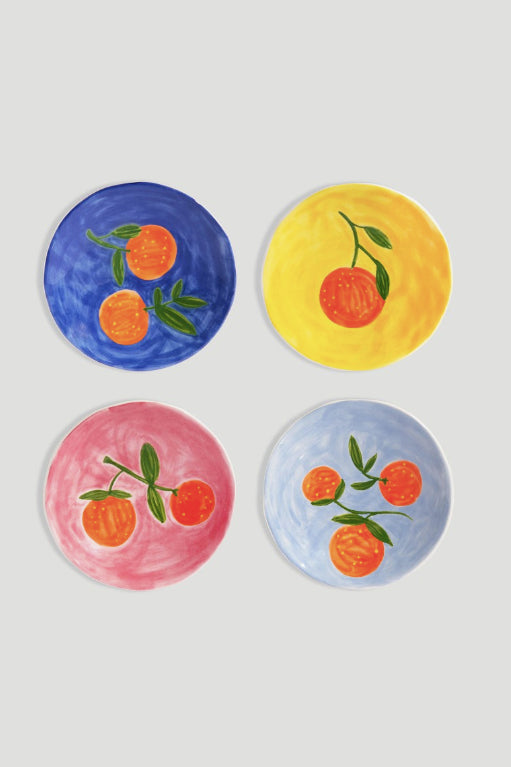 Plate orange, Orange & Light Blue
