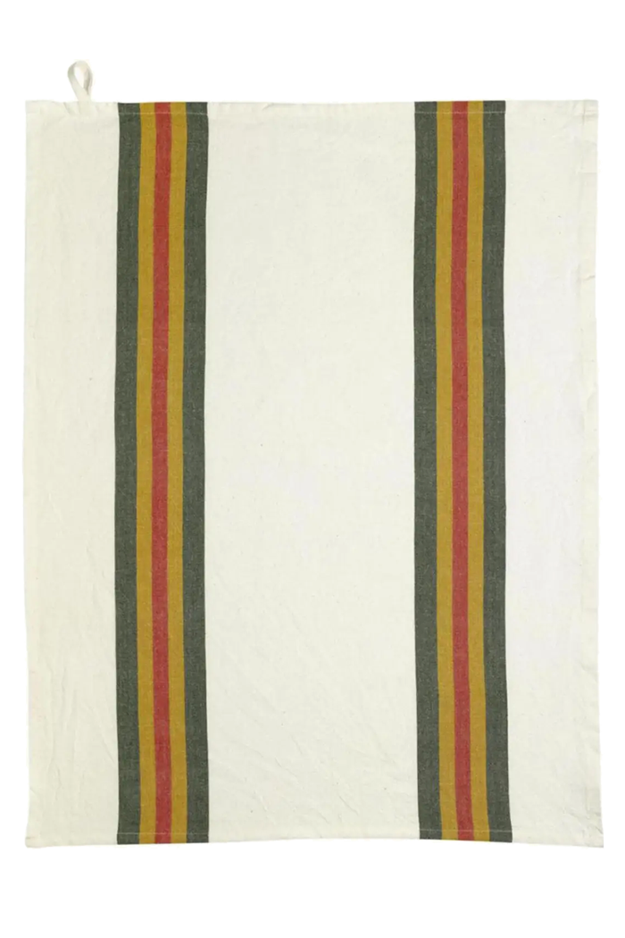 Recycled Tea Towel | Green Stripes