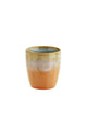 Cup stoneware multicolor orange & green, ⌀7.5cm