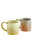 Mug stoneware multicolor orange & green