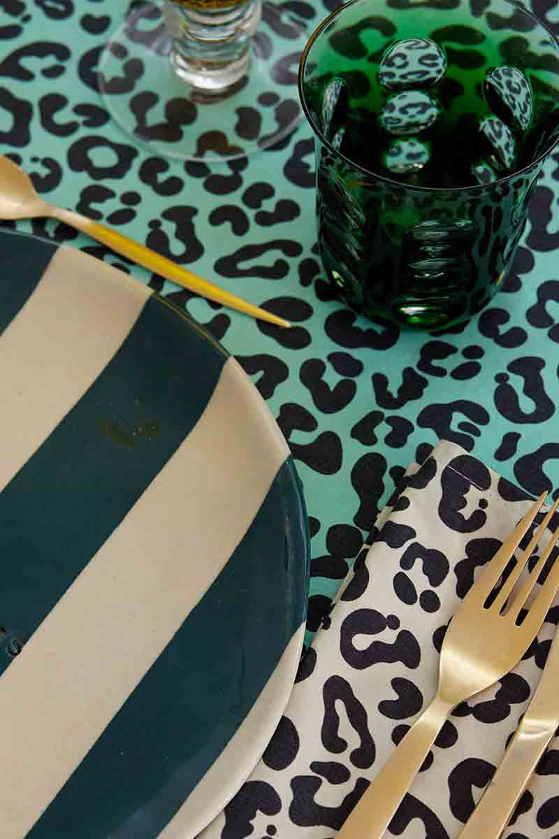 Napkin, Ecru Animal Print