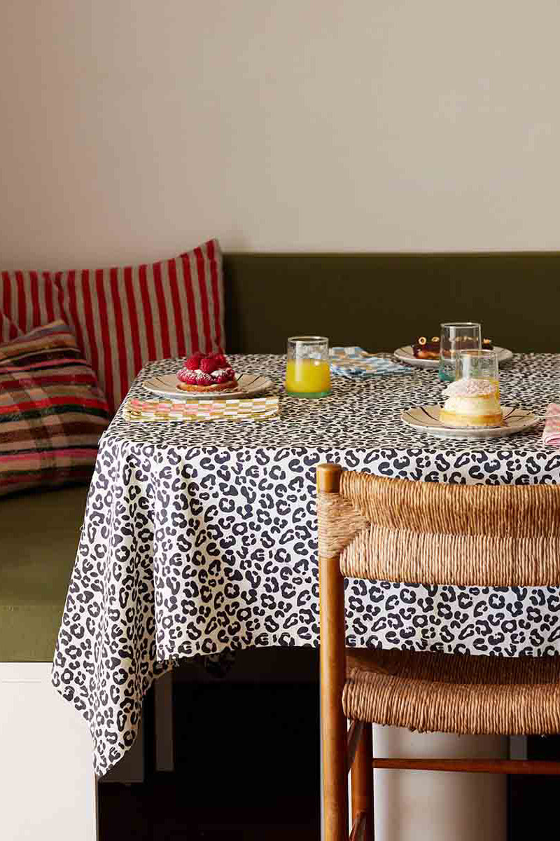Tablecloth, Ecru Animal Print