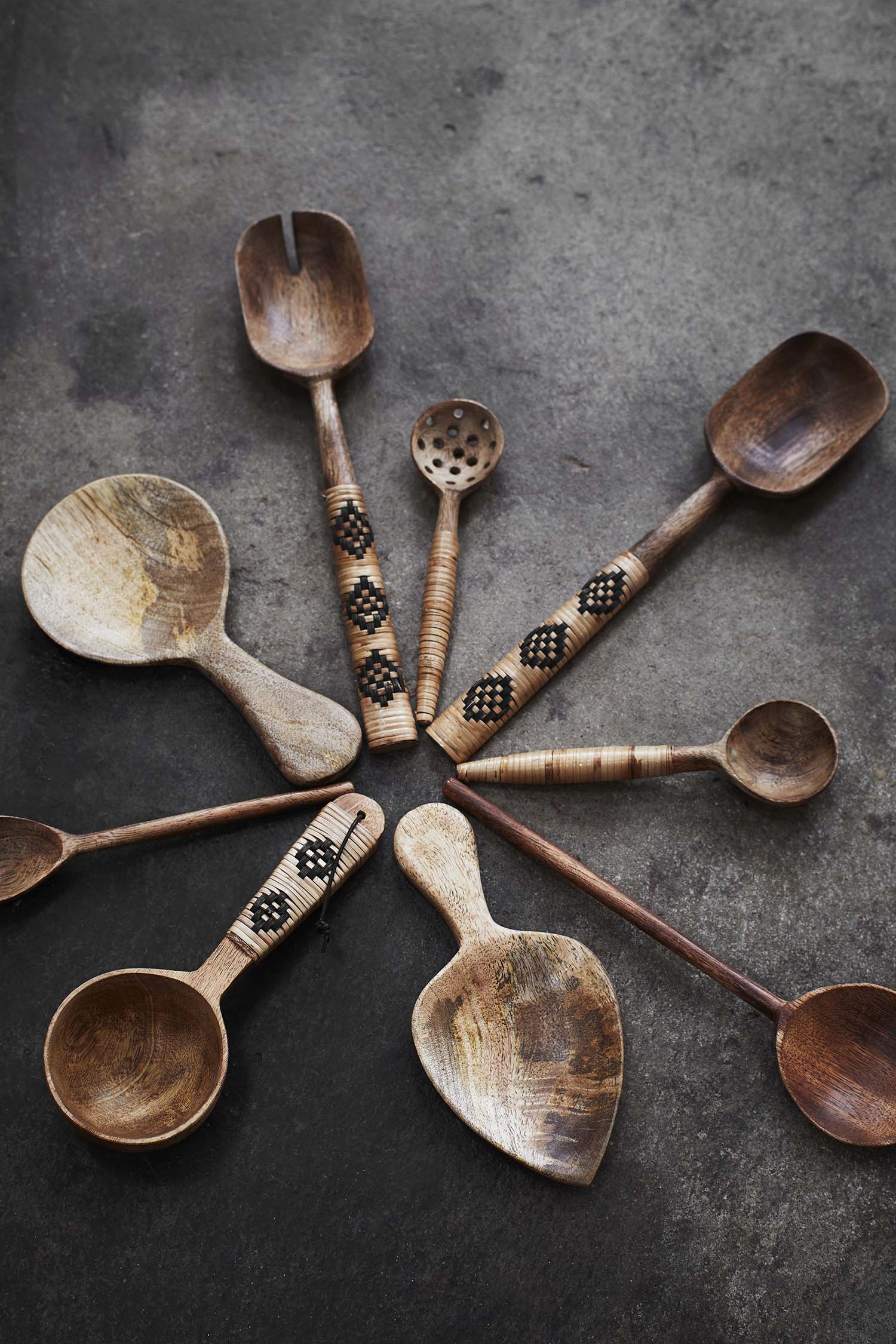 Salad set | Rattan Black