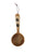 Serving spoon, wood & rattan