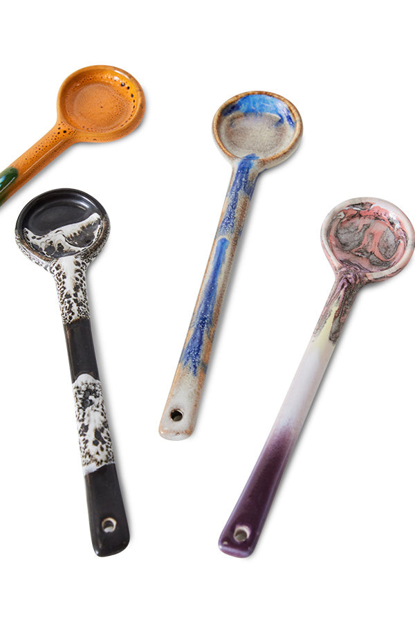 Ceramic spoons, M, set of 4