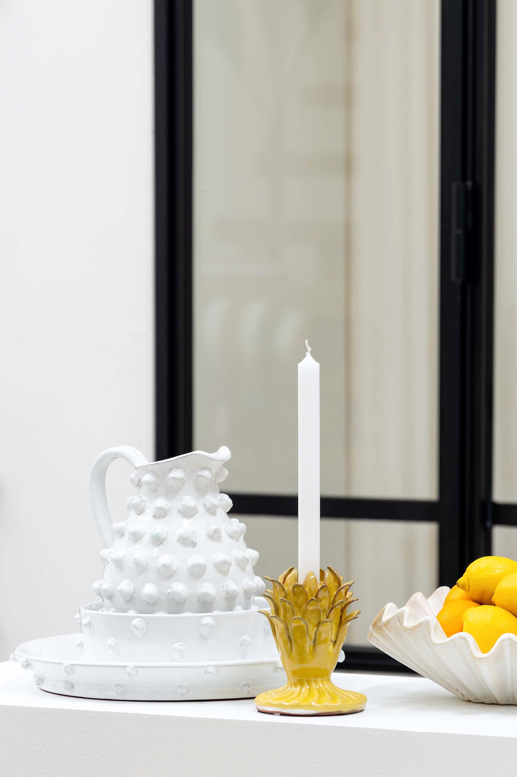 Artichoke Candlestick | Yellow