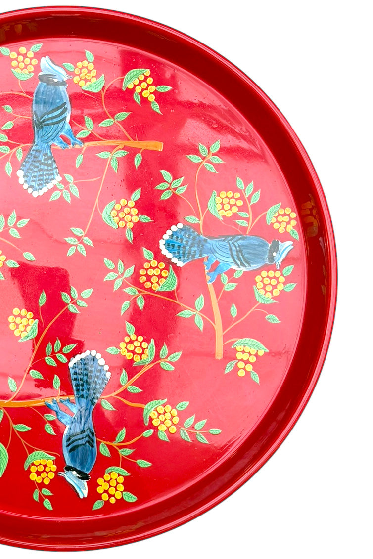 Tray | Red with Birds