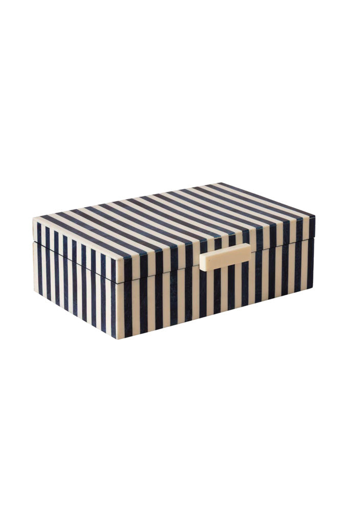 Box | Blue & White Stripes