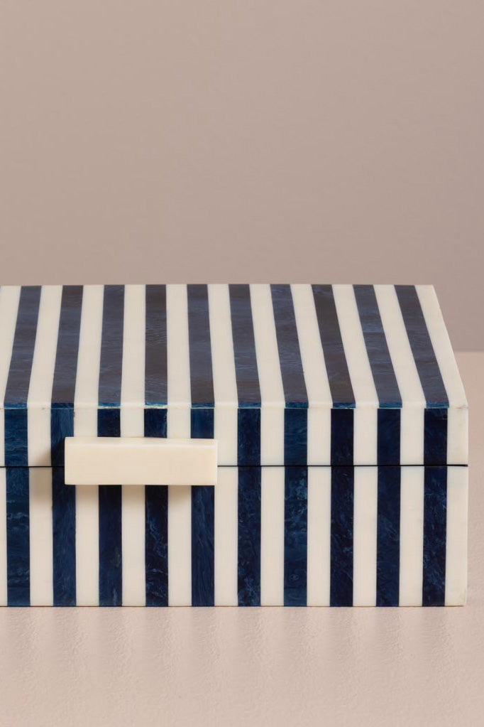 Box | Blue & White Stripes