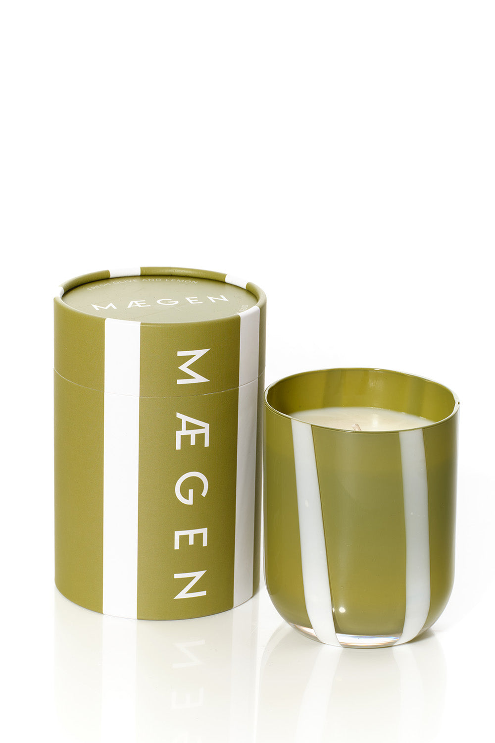 Scented Candle | Olive & White