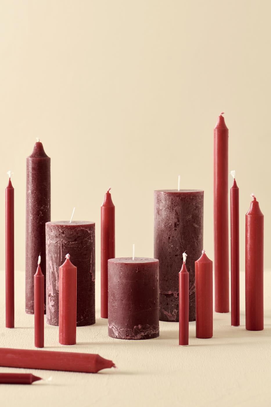 Rustic Candle M | Bordeaux